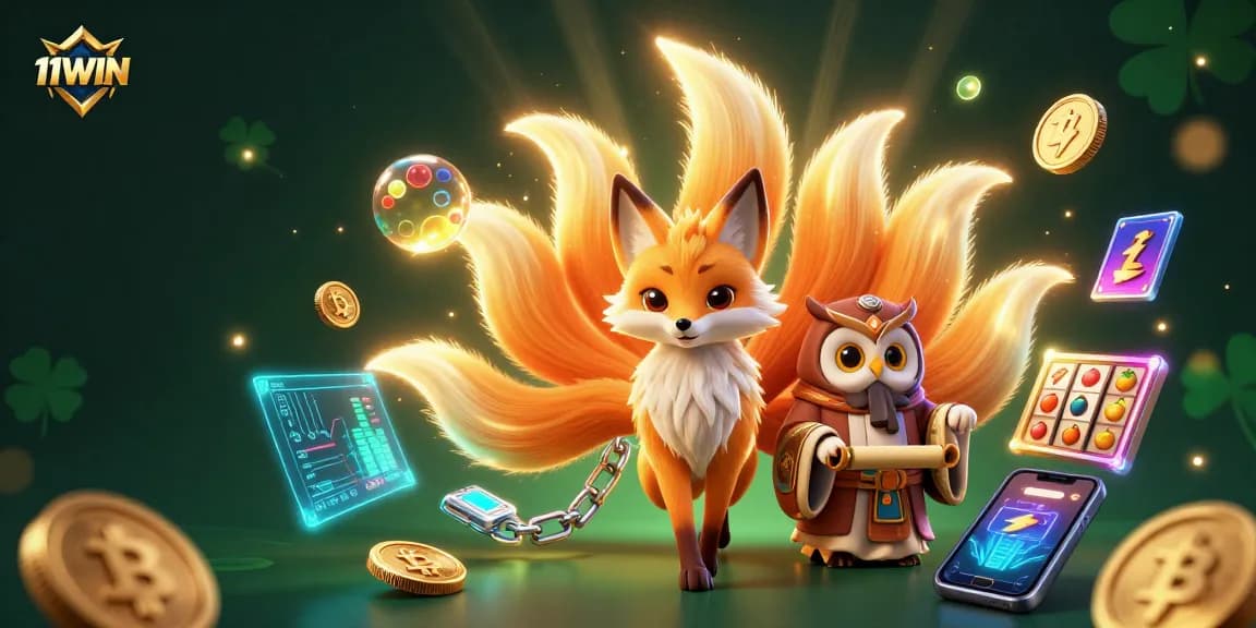 Experience the vibrant world of 11WIN with immersive slot game visuals and dynamic casino elements.