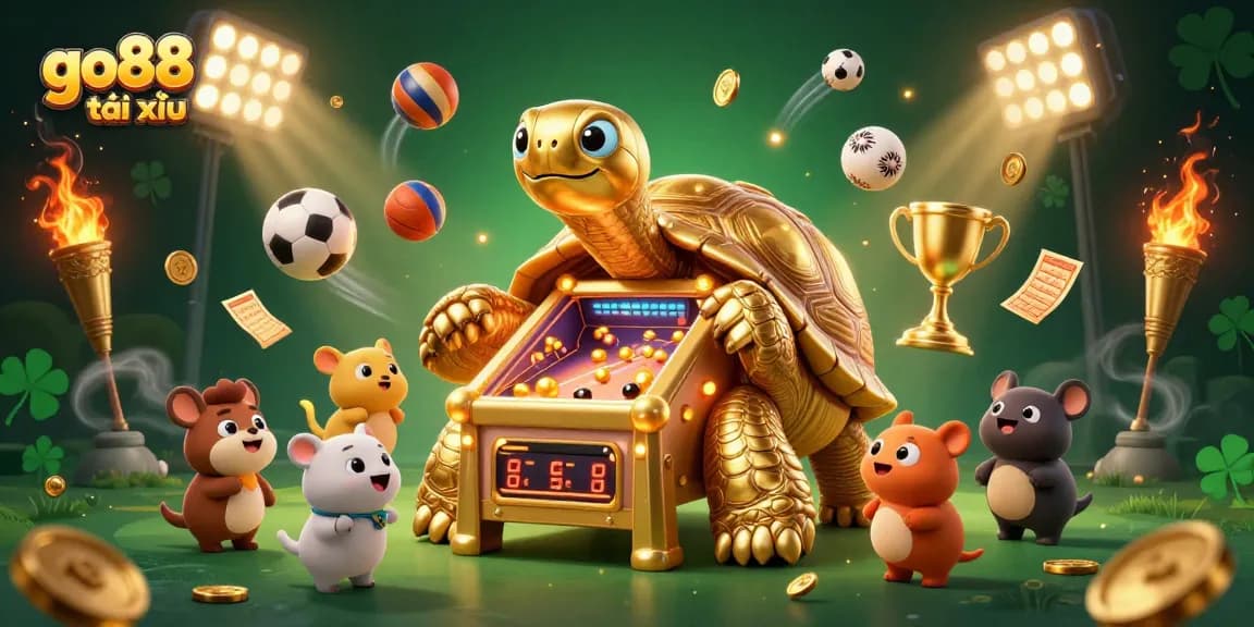 Experience thrilling gameplay at go88 tài xỉu with our vibrant 3D illustration showcasing excitement and winning potential.