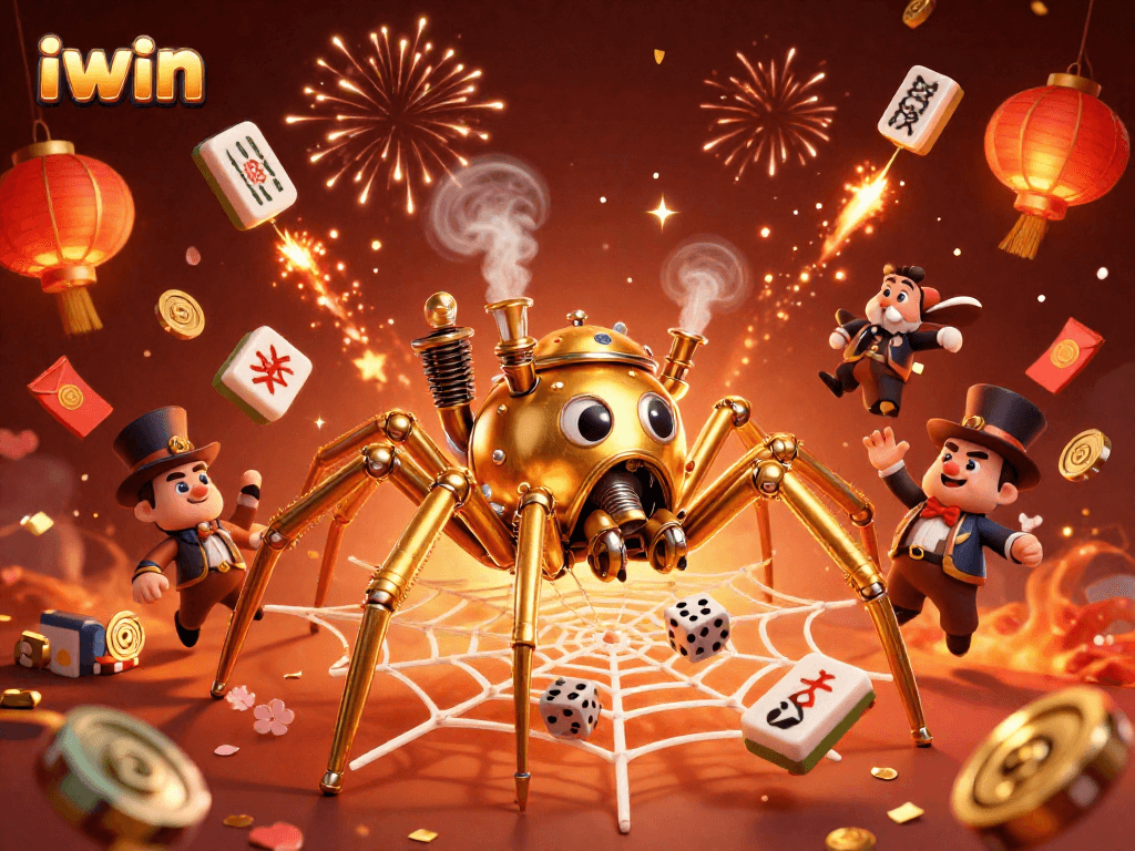 Immerse in iwin's vibrant casino world with steampunk characters building wealth through games.
