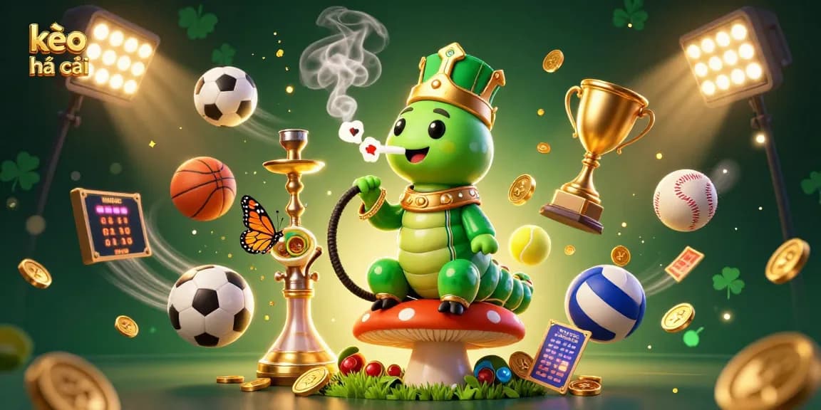 Engage with kèo nhà cái betting strategies through a vibrant 3D illustration featuring dynamic gambling elements.