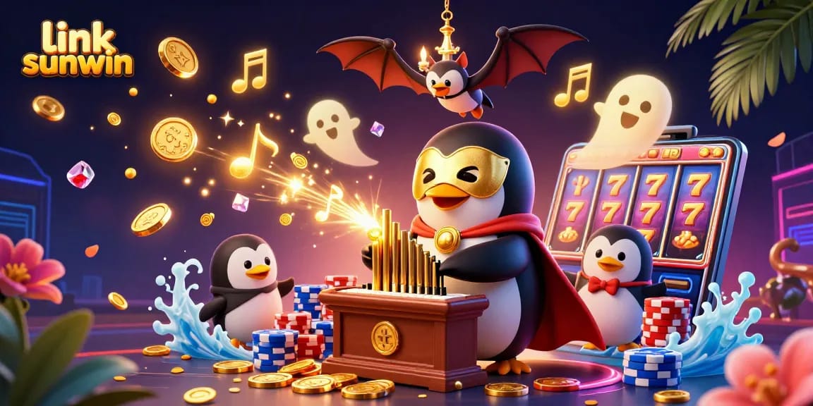 Experience exciting gameplay with link sunwin as the phantom opera penguin plays enchanting tunes that shoot golden coins.