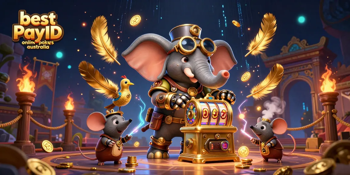 Spin the reels at the best PayID online pokies Australia featuring vibrant steampunk characters and elements.