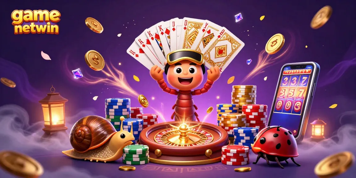 Experience the excitement of game netwin with vibrant 3D characters and captivating casino elements.