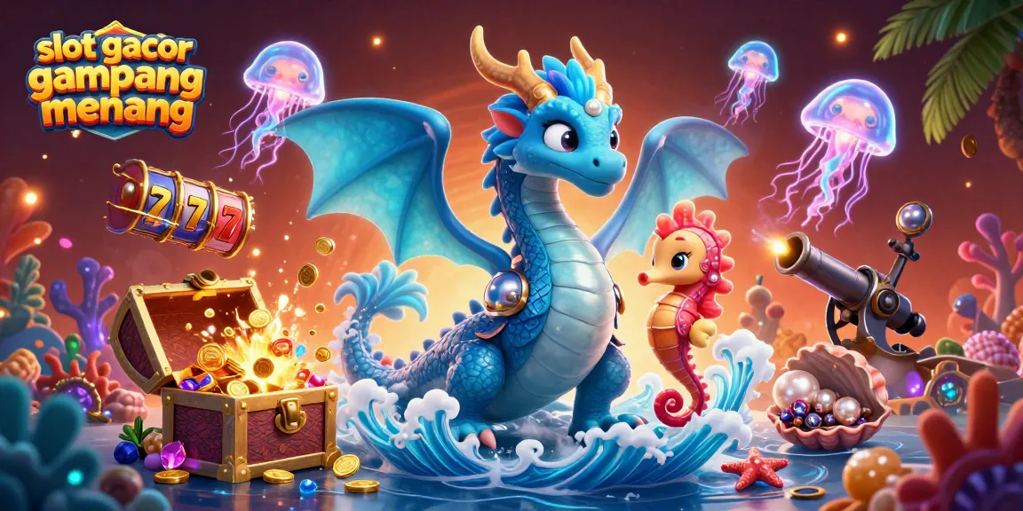 Experience slot gacor gampang menang with our vibrant casino-themed 3D illustration, filled with exciting characters and elements.