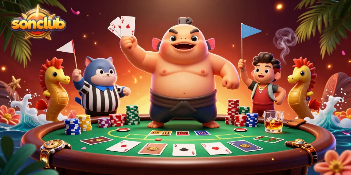 Win big at sonclub with an underwater poker scene featuring fun characters and vibrant gameplay.