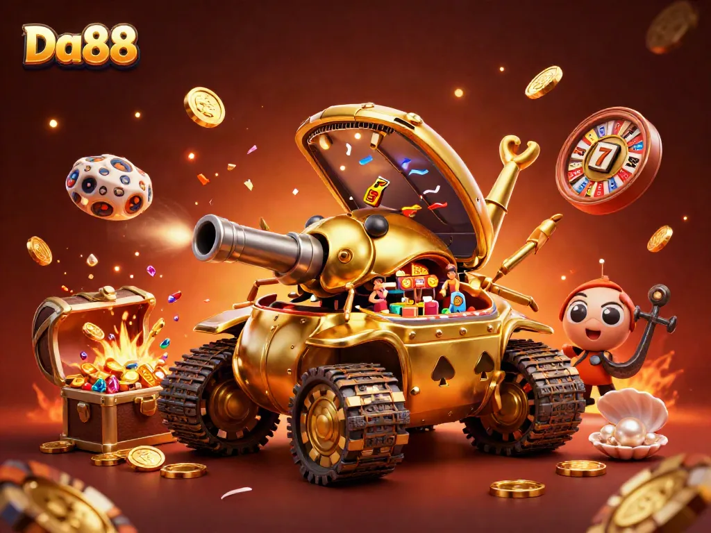 Engage with Da88's exciting online casino experience featuring vibrant scenes and immersive gameplay elements