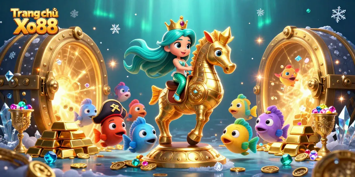 Experience the excitement of Trang chủ Xo88 with an enchanting mermaid themed casino illustration.