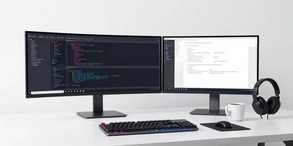 Affordable .co.uk domain registration interface in a modern developer workspace.