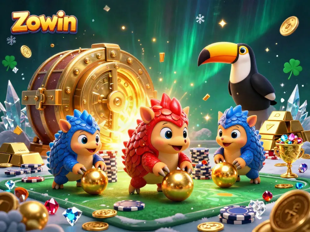 Catching golden rewards through the game, Zowin's dynamic pangolin duel illustrates engaging casino excitement.