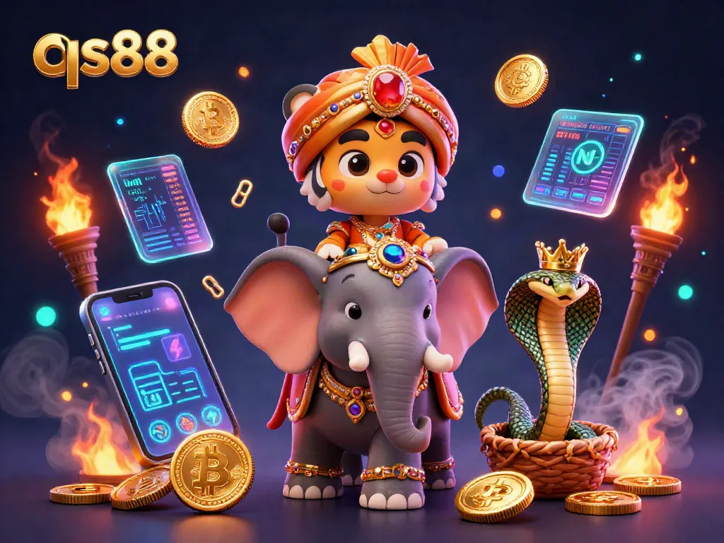 Experience the excitement of qs88 with vibrant 3D casino characters and gambling elements.