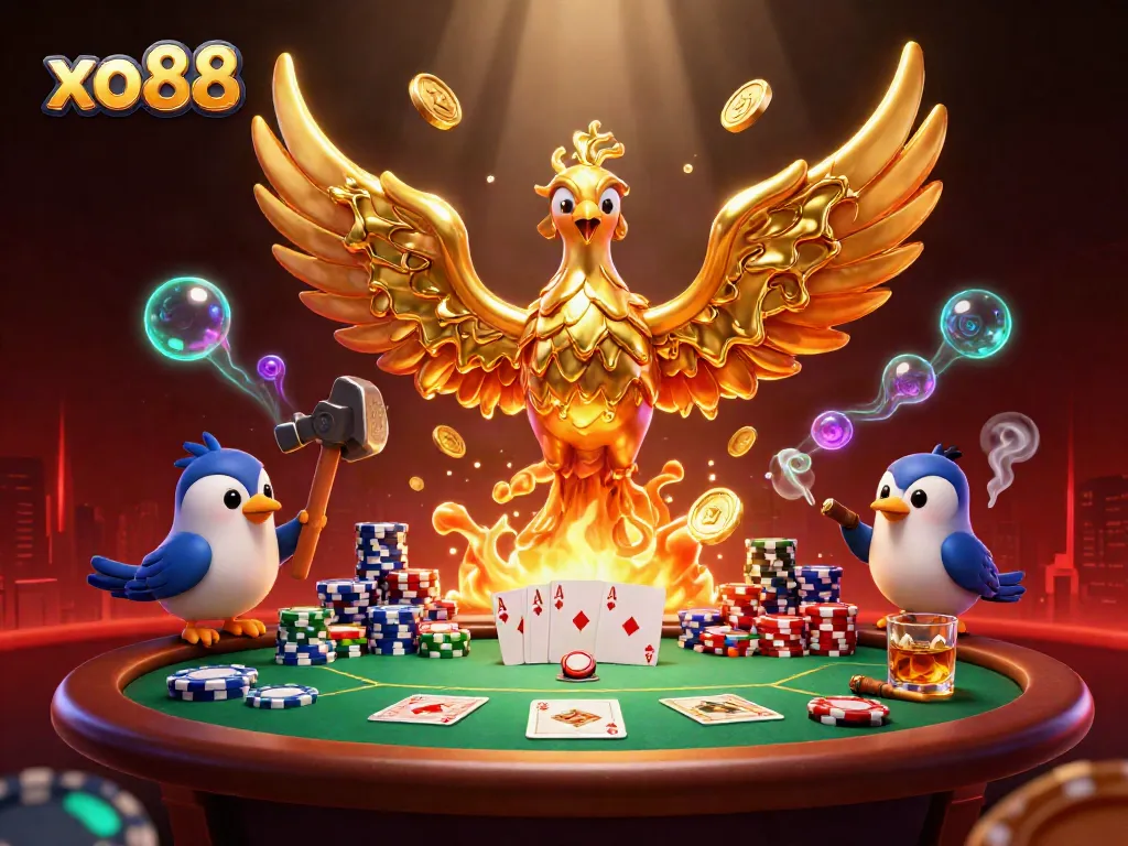 Engage in thrilling fast-paced gameplay at xo88 with golden phoenix and exciting poker elements.