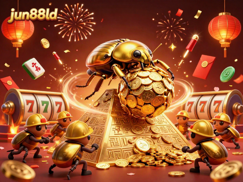 Play exciting slots at jun88ld with vibrant symbols, lucky coins, and festive celebrations.