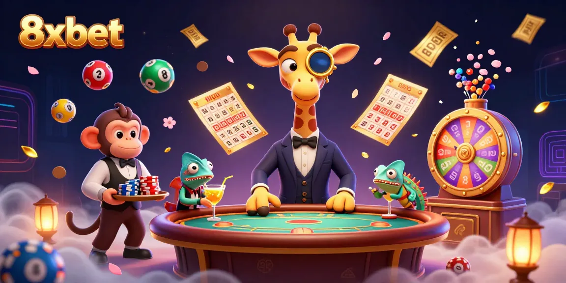 Experience excitement with 8xbet casino's dynamic game atmosphere and vibrant characters.