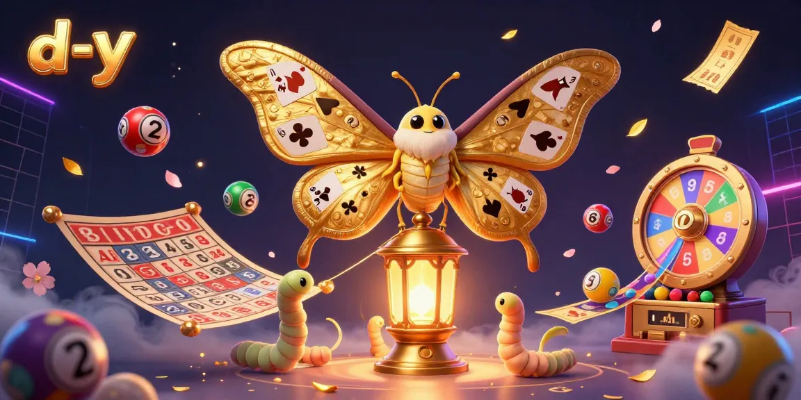 Experience thrilling gameplay with d-y, featuring a vibrant scene filled with colorful lottery balls and dynamic casino elements.