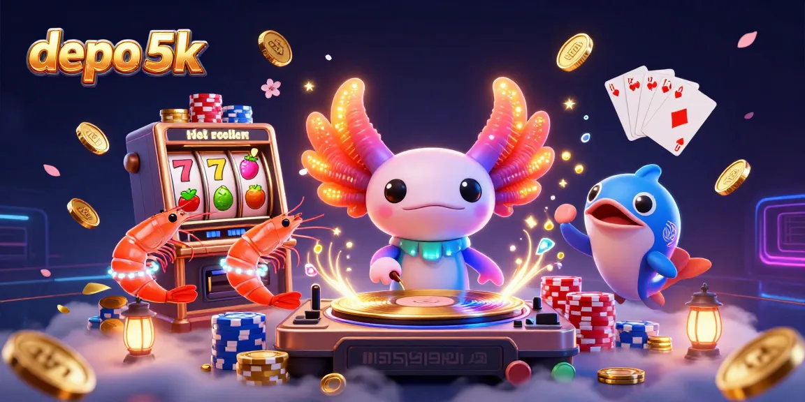Experience the thrill of depo 5k with vibrant casino gameplay in an ultra-detailed 3D illustration.