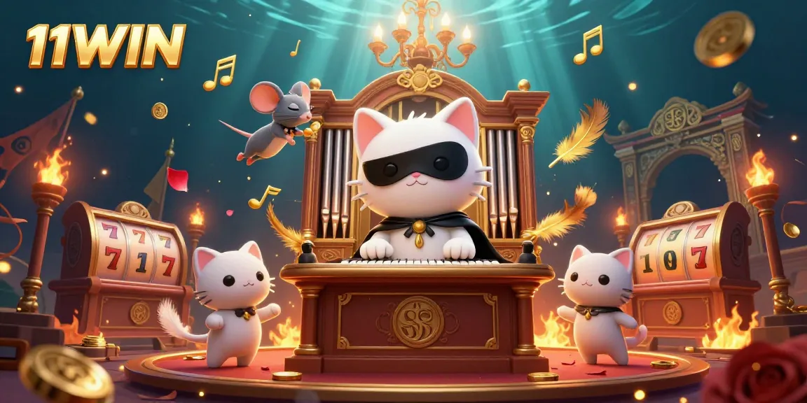 Experience gaming magic with 11WIN's vibrant 3D casino scene, featuring whimsical characters and dynamic betting elements.